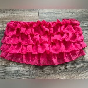 Pink strapless top, Size Small